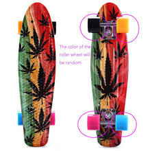 Load image into Gallery viewer, Skateboard 22 inch Graffiti Maple Printing Leaf Retro penny board