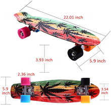 Load image into Gallery viewer, Skateboard 22 inch Graffiti Maple Printing Leaf Retro penny board