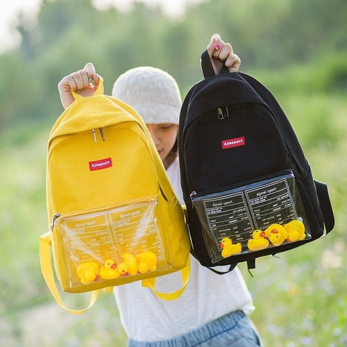 Waterproof Backpack Transparent Female Kanken Backpacks Canvas Duck Casual Travel School Bags